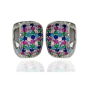 ARGOLA GROSSA MÉDIA 7 FILEIRAS DE ZIRCÔNIAS