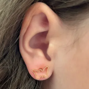 BRINCO PEQUENO BORBOLETA VAZADA