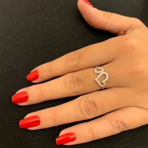 ANEL 2 CORAÇÕES CRAVEJADOS