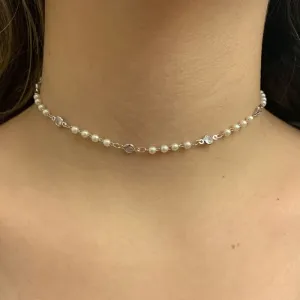 CHOKER PÉROLAS E ZIRCÔNIAS TIFFANY