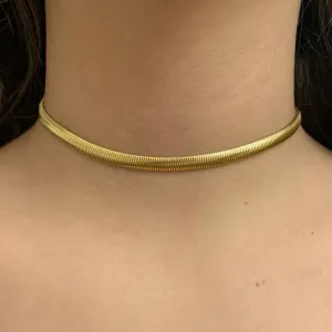 CHOKER FIO ALEMÃO CHATO 5MM
