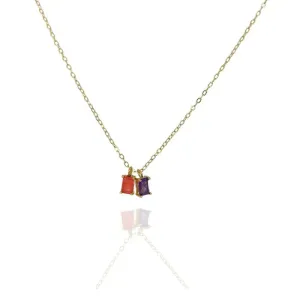 CHOKER CORRENTE ELOS E 2 RETÂNGULOS