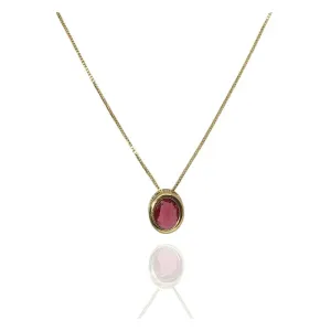 COLAR PONTO DE LUZ OVAL COM ARO