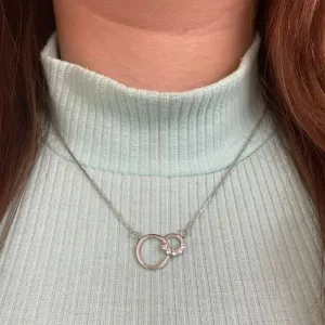 COLAR 2 AROS REDONDOS LISO E CRAVEJADO