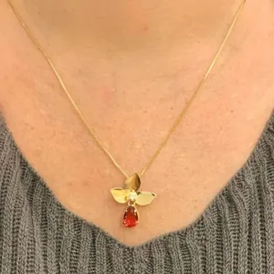 COLAR FLOR COM GOTA