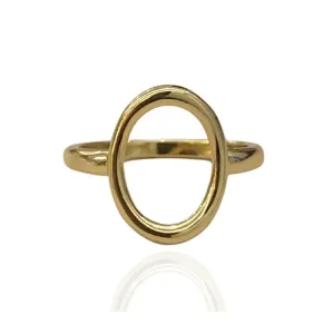 ANEL LISO VAZADO OVAL