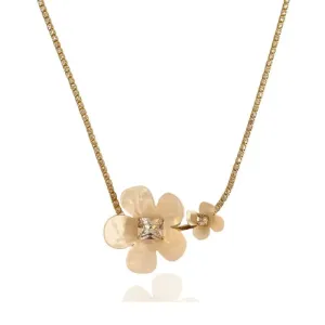 COLAR RIVIERA FLOR COM FLOR EM ACRÍLICO