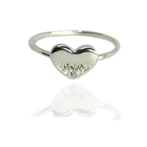 ANEL CORAÇÃO CRAVEJADO