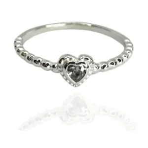 ANEL CORACÃO ZIRCÔNIA BOLINHAS