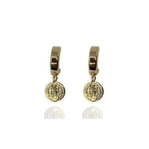 ARGOLA TARRAXA COM PINGENTE DE SÃO BENTO