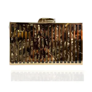 CLUTCH DE METAL COM ACRÍLICO