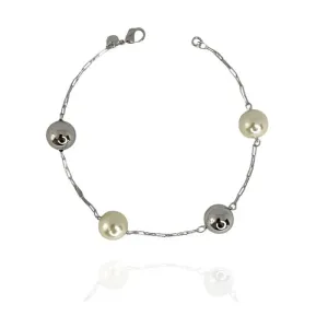 PULSEIRA CARTIER COM PÉROLA E BOLA