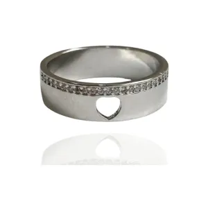 ANEL ALIANÇA CRAVEJADO CORAÇÃO