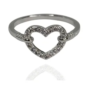 ANEL CORAÇÃO CRAVEJADO