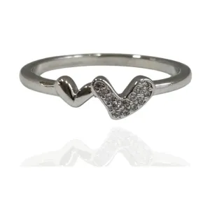 ANEL CORAÇÕES CRAVEJADO