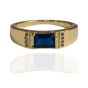 ANEL ZIRCÔNIA RETANGULAR