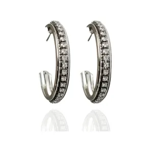 ARGOLA G DE TARRAXA COM FILEIRA EM ZIRCÔNIAS