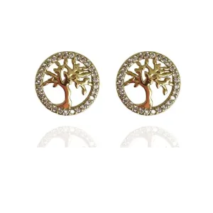 BRINCO REDONDO ÁRVORE DA VIDA CRAVEJADO EM VOLTA