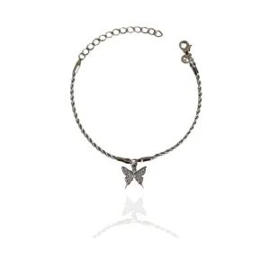 PULSEIRA CORDÃO BAIANO BORBOLETA CRAVEJADA