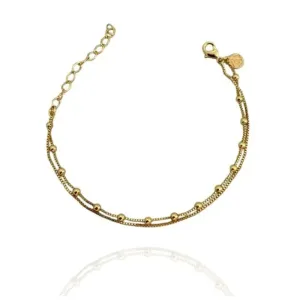 PULSEIRA DUPLA VENEZIANA E BOLINHAS