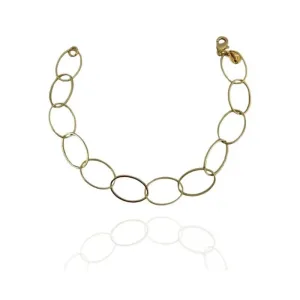 PULSEIRA ELOS OVAIS FIO DE OURO