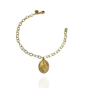 PULSEIRA ELOS PINGENTE NOSSA SENHORA DAS GRAÇAS