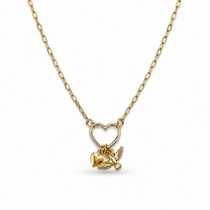 CHOKER CARTIER FINA CORAÇÃO COM PINGENTES