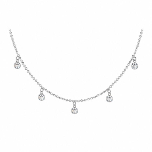 CHOKER ELO PORTUGUÊS COM ZIRCÔNIAS PENDURADAS