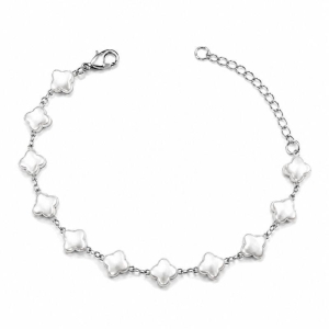 PULSEIRA TREVOS EM PÉROLAS