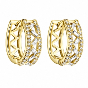 ARGOLA DETALHES BAGUETES EM V