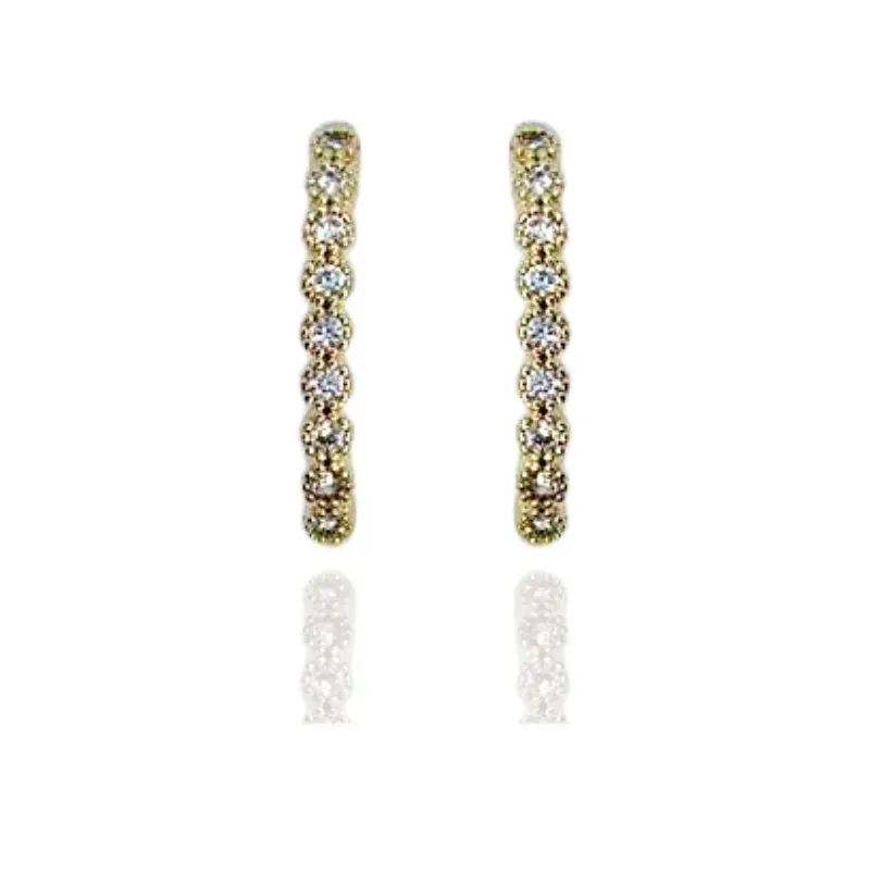 BRINCO EAR HOOK 9 ZIRCÔNIAS EMBUTIDAS
