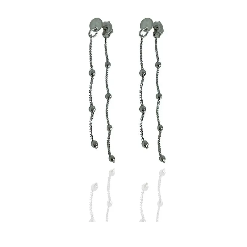 BRINCO EAR JACKET CORRENTE VENEZIANA COM BOLINHAS