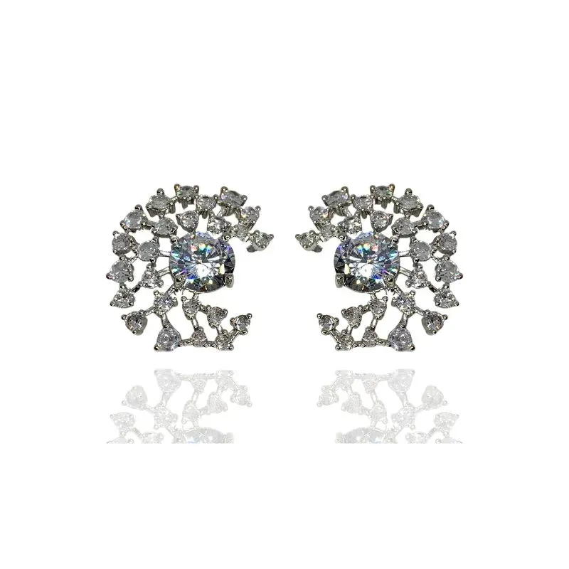 BRINCO BROCHE ZIRCÔNIA GRANDE E PEQUENAS EM VOLTA