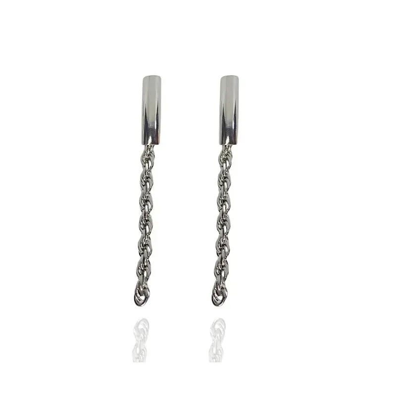BRINCO LONGO TUBO COM CORRENTE CORDÃO BAIANO