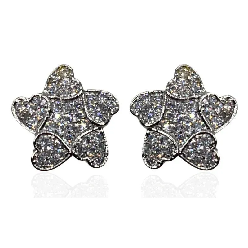 BRINCO ESTRELA DE CORAÇÃO CRAVEJADO