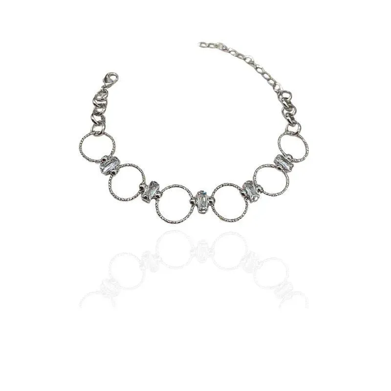 PULSEIRA COM ARGOLAS TRABALHADAS E BAGUETES