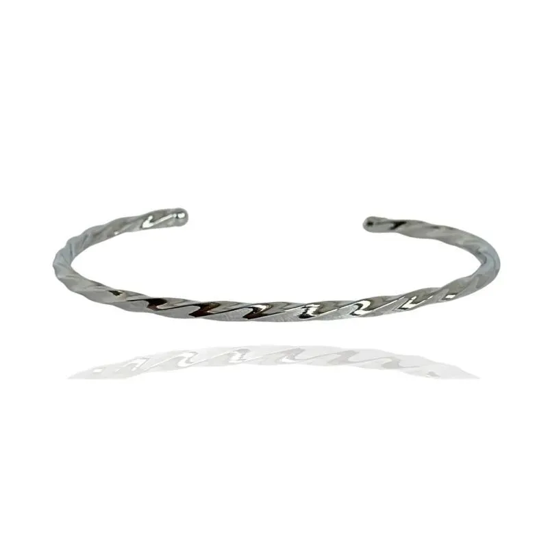 BRACELETE TUBO QUADRADO TORCIDO