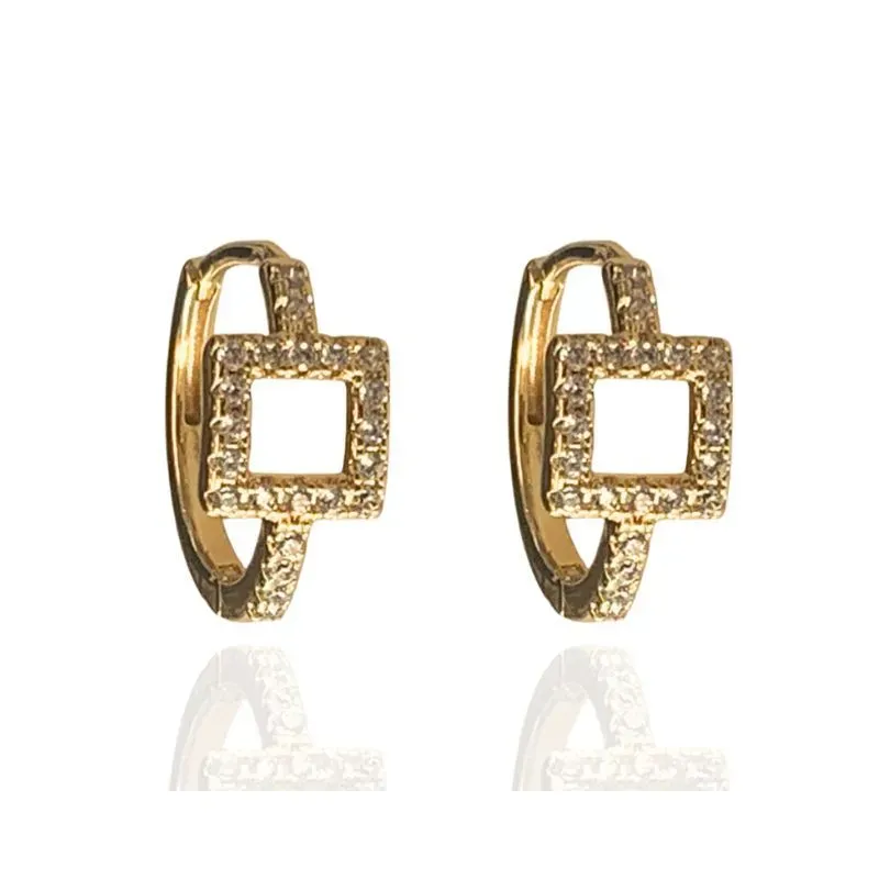 ARGOLA  QUADRADO CRAVEJADO