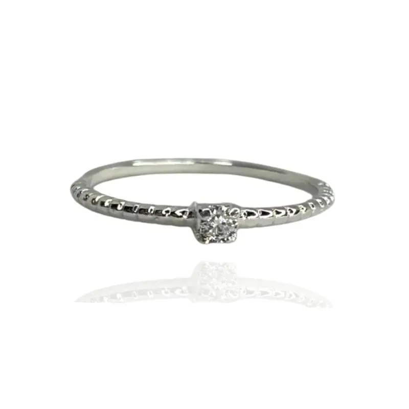 ANEL SOLITÁRIO MINI ZIRCÔNIA