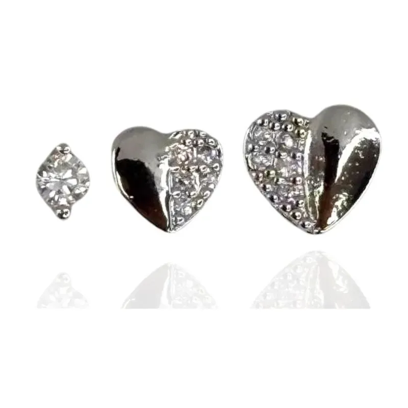 BRINCO TRIO CORAÇÃO CRAVEJADO