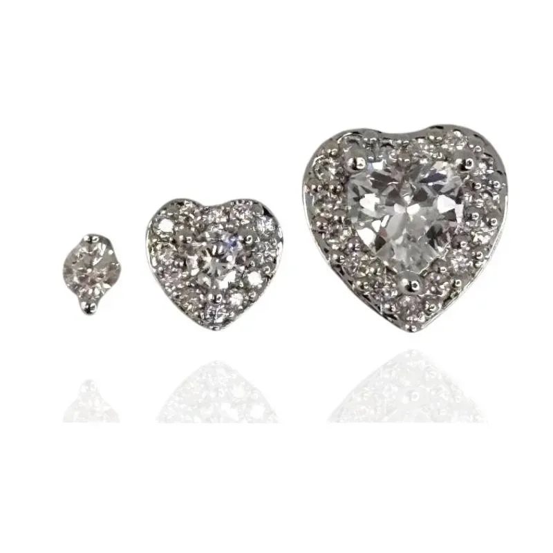 BRINCO TRIO CORAÇÃO CRAVEJADO EM VOLTA