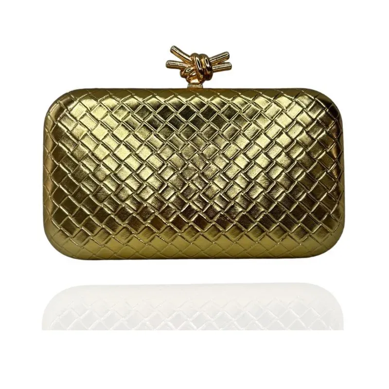 CLUTCH EM COURO SINTÉTICO TRANÇADO