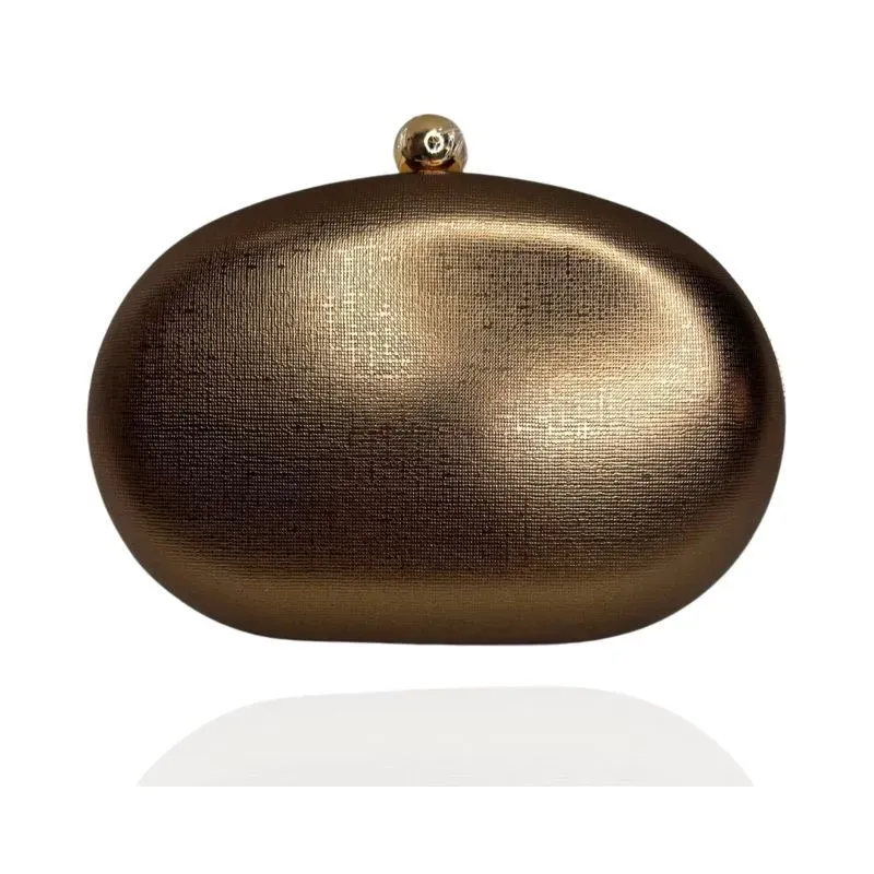 CLUTCH OVAL COURO SINTÉTICO