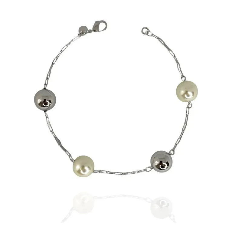 PULSEIRA CARTIER COM PÉROLA E BOLA