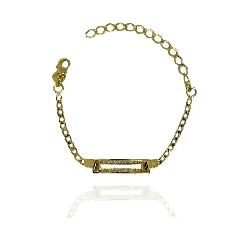 PULSEIRA INFANTIL PLACA CRAVEJADA