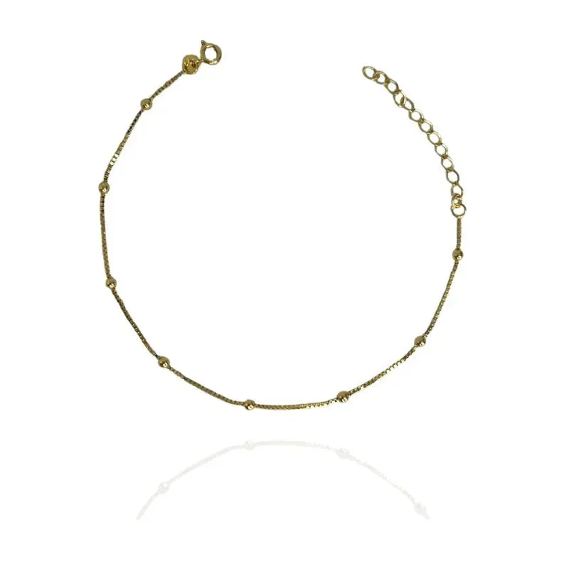 TORNOZELEIRA VENEZIANA BOLINHA 1MM