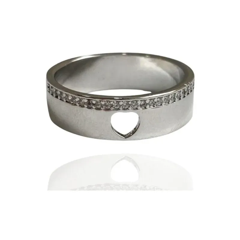 ANEL ALIANÇA CRAVEJADO CORAÇÃO