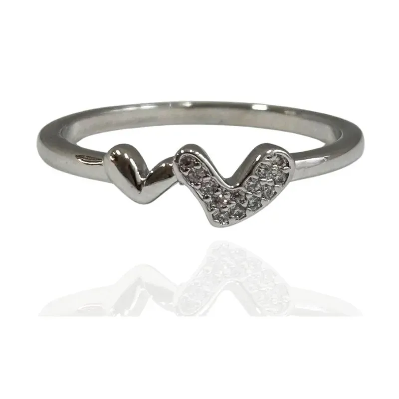 ANEL CORAÇÕES CRAVEJADO