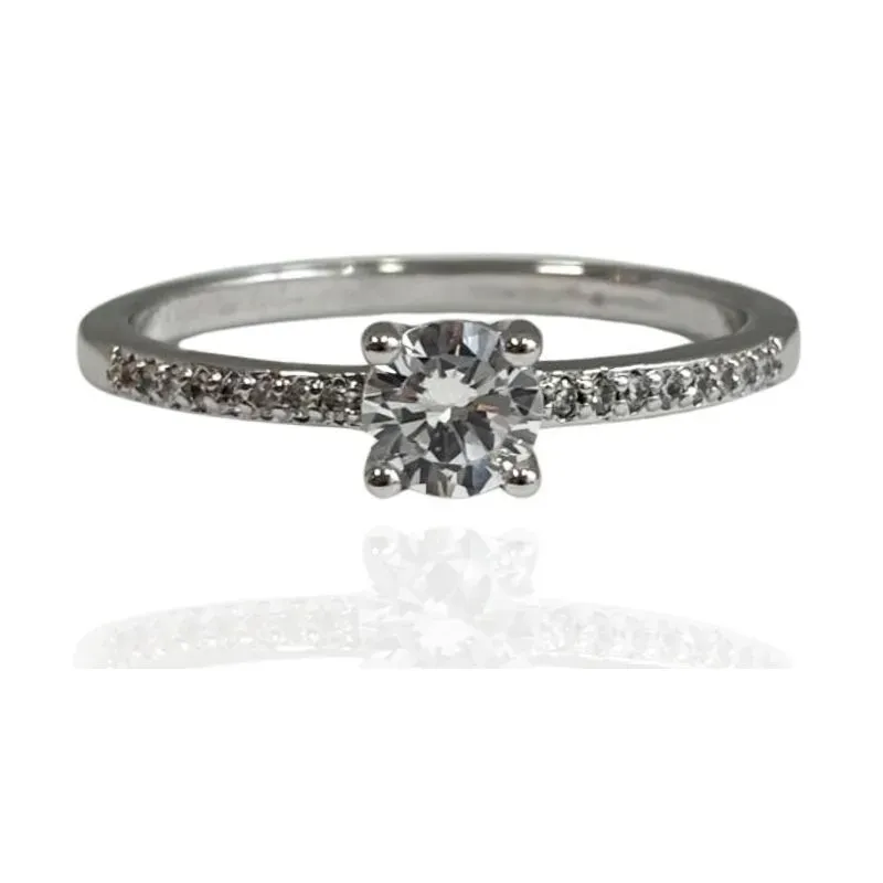 ANEL SOLITÁRIO AROS GRAVEJADOS