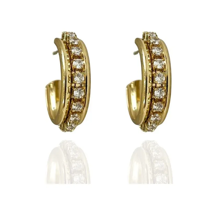 ARGOLA P DE TARRAXA COM ZIRCÔNIAS NO MEIO